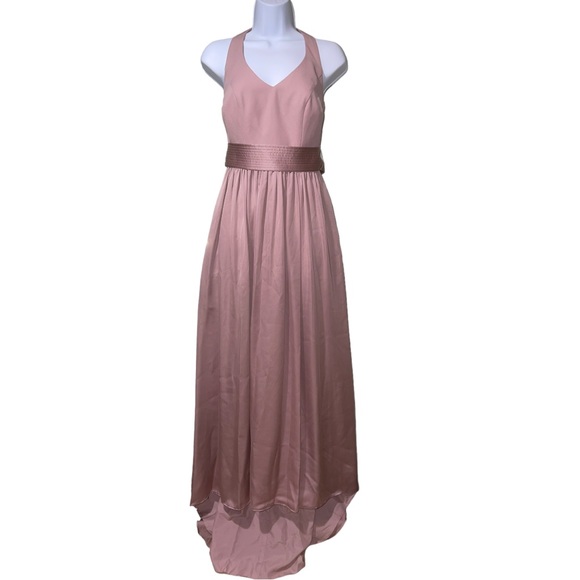 Vera Wang White “Quartz” Halter David’s Bridal VW360214 Bridesmaid Dress - 2 - Picture 1 of 16